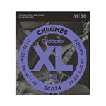 Muta corde chitarra elettrica D'ADDARIO ECG24 - chromes flat wound - cal. .011 .015 .022w .030 .040 .050