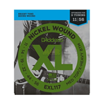 Muta corde chitarra elettrica D'ADDARIO EXL117 - nickel wound - cal. .011 .014 .019 .032 .044 .056 - drop D