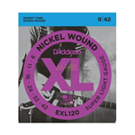 Muta corde chitarra elettrica D'ADDARIO EXL120 - nickel wound - cal. .009 .011 .016 .024 .032 .042