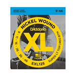 Muta corde chitarra elettrica D'ADDARIO EXL125 - nickel wound - cal. .009 .011 .016 .026 .036 .046