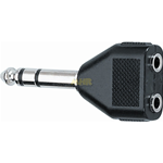 Adattatore QUIK LOK AD23 spina J/stereo 6,3 - 2 x presa J/stereo 3,5
