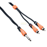 Cavo patch BESPECO SLYSRM500 J/stereo 6,3 - 2 x RCA -  5 m