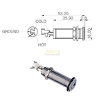 Presa jack stereo a cilindro PARTSLAND G943180 - cromata