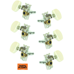 Meccaniche chitarra acustica PARTS PLANET MHXS102NI - 3R + 3L - perno in metallo 2 fori
