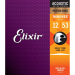 Muta corde chitarra acustica ELIXIR 16052 NANOWEB - phosphor bronze - cal. .012 .016 .024 .032 .042 .053