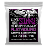 Muta corde basso elettrico 4 corde ERNIE BALL 2817 Flatwound Short Scale Slinky - .50 .70 .90 .110