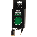 Cavo pacth QUIK LOK JUST/J352RCA - 2   J/stereo 3,5 - 2 x RCA  lungh. 2 m per connessione al mixer da PC, da uscite cuffie, cellulari