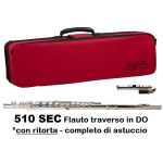 Flauto traverso in Do mi snodato e ritorta ALYSEE 510SEC con astuccio