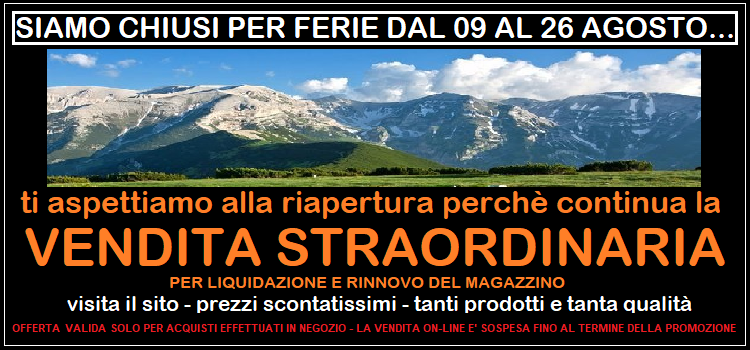 CHIUSI PER FERIE DAL 9 AGOSTO AL 26 AGOSTO