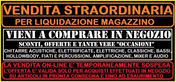 VENDITA ON-LINE SOSPESA FINO AL TERMINE DELLA PROMOZIONE