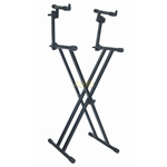 Supporto per 2 tastiere a X 2 piani telaio doppio QUIK LOK T22