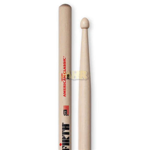 B.VF.2B - Bacchette per batteria VIC FIRTH 2B American classic Hickory -  punta legno - VIC FIRTH