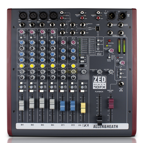 MX.AH.SIXTY10FX - Mixer audio ALLEN & HEATH SIXTY 10FX c/effetti e USB -  ALLEN&HEATH