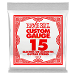 Corda acciaio liscia chitarra elettrica/acustica ERNIE BALL 1015 - cal. 015