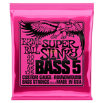 Muta corde basso elettrico 5 corde ERNIE BALL 2824 Super Slinky - nickel wound - .040 .060 .075 .095 .125 - long scale